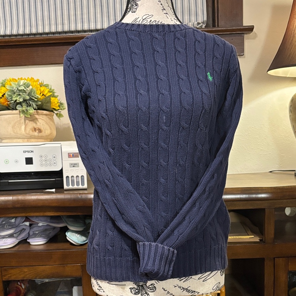 Polo Ralph Lauren Dark Blue Cable Knit Sweater